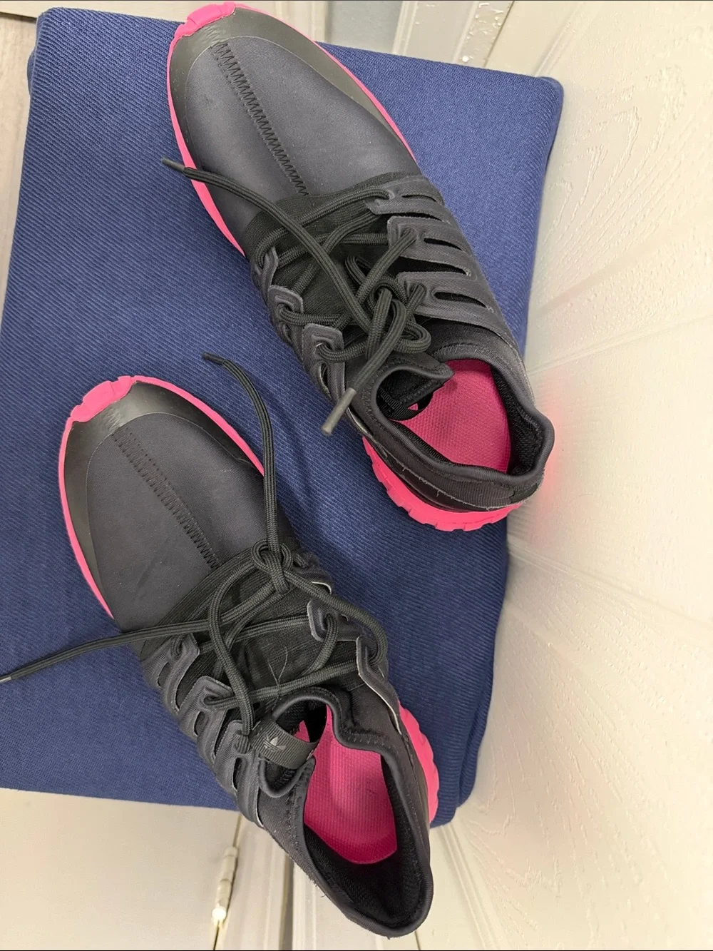 adidas Black and Pink Athletic Trainers